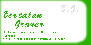 bertalan graner business card